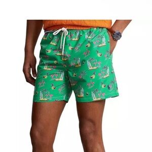 Polo Ralph Lauren 5.5” Flamingo Traveler Swim Trunks